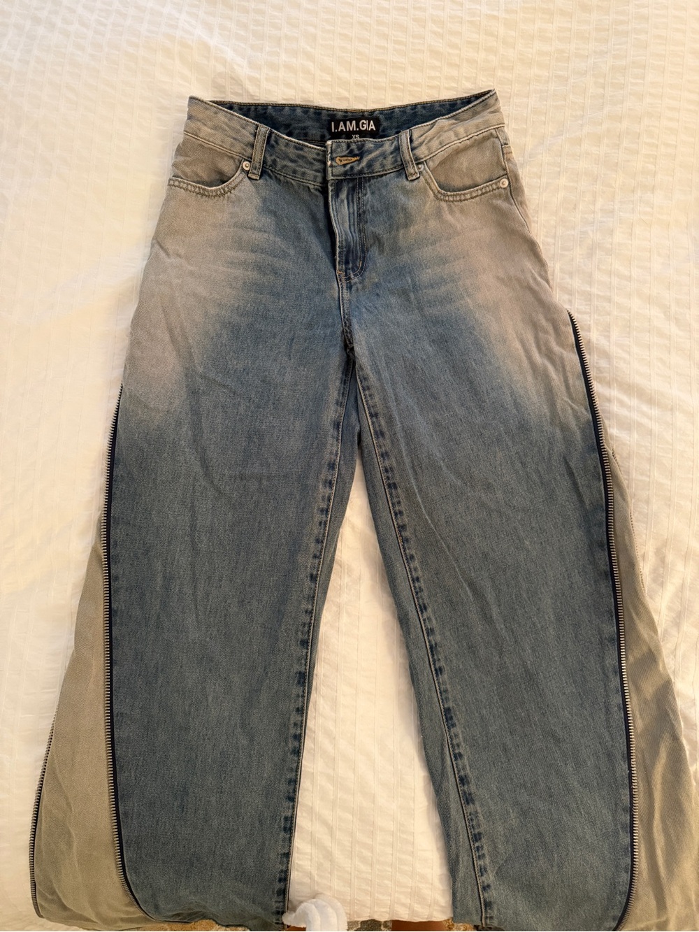 I.AM.GIA Two-Tone Zip-Panel Jeans